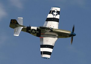 The P-51's finish is completely authentic and still gleams